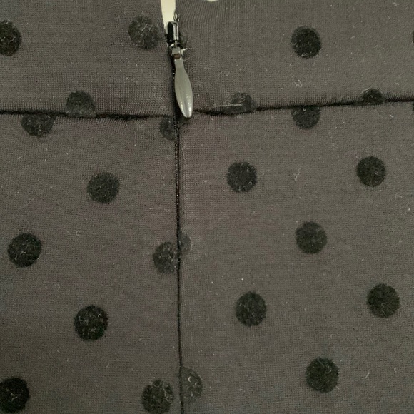 Ann Taylor pencil skirt with velvet polka dots - Picture 4 of 8